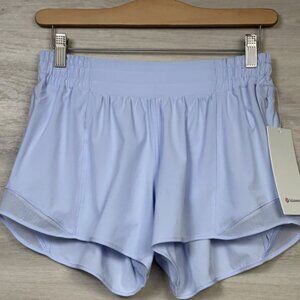 NWT Lululemon Hotty Hot High-Rise Short 4” SIZE 4 PASTEL BLUE lilac lavender